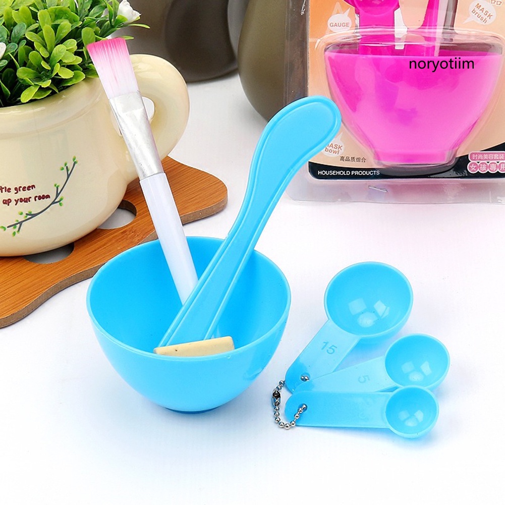 WERT_4 in 1 DIY Homemade Makeup Beauty Facial Face Mask Bowl Brush Spoon Stick Tools