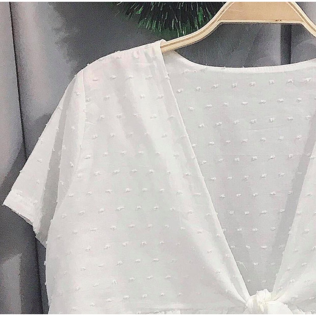 Áo Baby Doll nữ, kiểu dáng thắt nơ chất đẹp phong cách ULZZANG