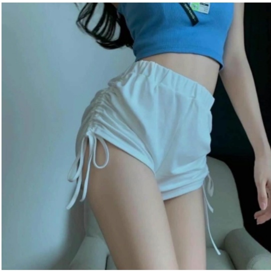 Quần thể thao rút dây bên hông cá tính thun gân dày dặn co giãn phong cách sexy, cá tính