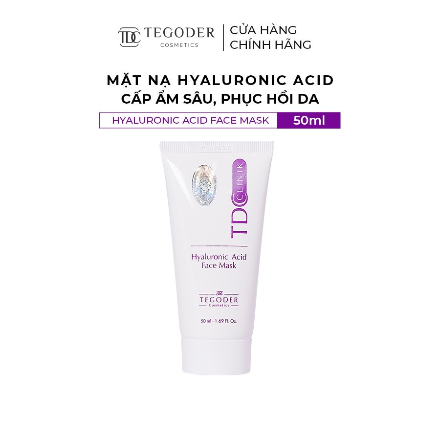 Mặt nạ HA Hyaluronic Acid cấp ẩm sâu, phục hồi da Tegoder Hyaluronic Acid face mask 50 ml mã 1081