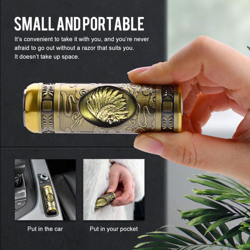 Máy Cạo Râu Mini Toàn Thân Sạc USB Tiện Dụng Mang Theo Du Lịch Cho Nam