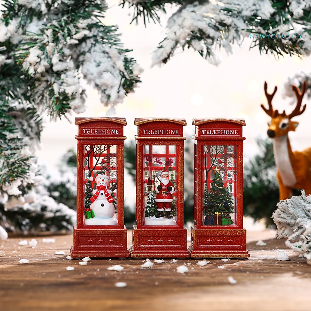 Đồ Trang Trí Giáng Sinh Điện Thoại Hình Ông Già Noel Hoạt Hình Bằng Nhựa Phát Sáng