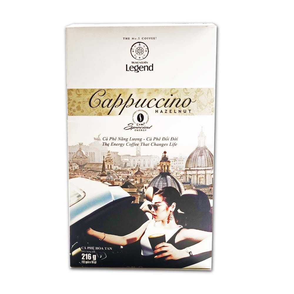 (Combo 6 hộp ) Cà Phê Hòa Tan  Legend Cappuccino vị Mocha/ Hazenut/  Coconut  Hộp 12 sticks 18gr