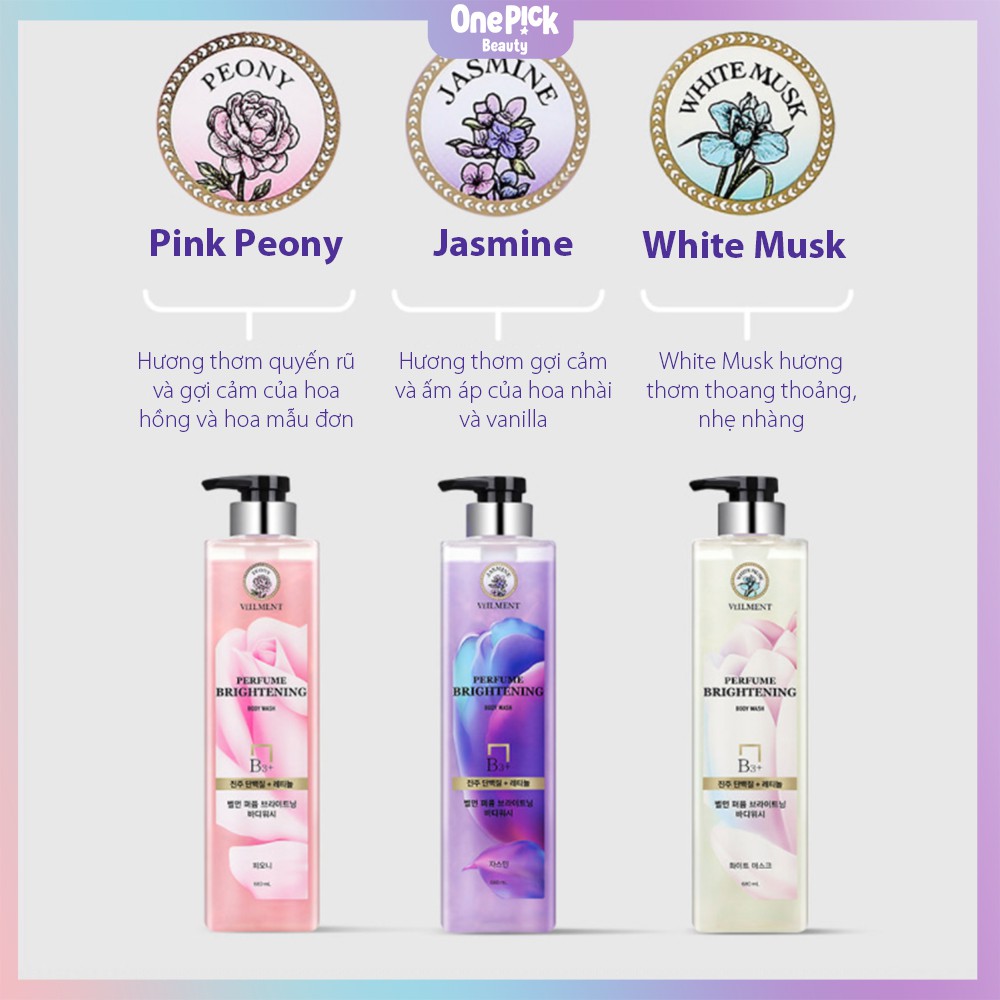 Sữa tắm nước hoa ON: THE BODY VEILMENT PERFUME làm sáng da, giúp da ẩm mịn và căng mướt với mùi hương nước hoa dài lâu