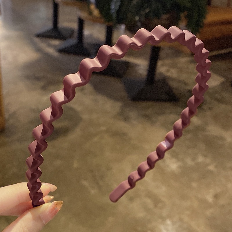 Băng Đô Gợn Sóng Bằng Nhựa Kiểu Hàn Quốc Đơn Giản Mới