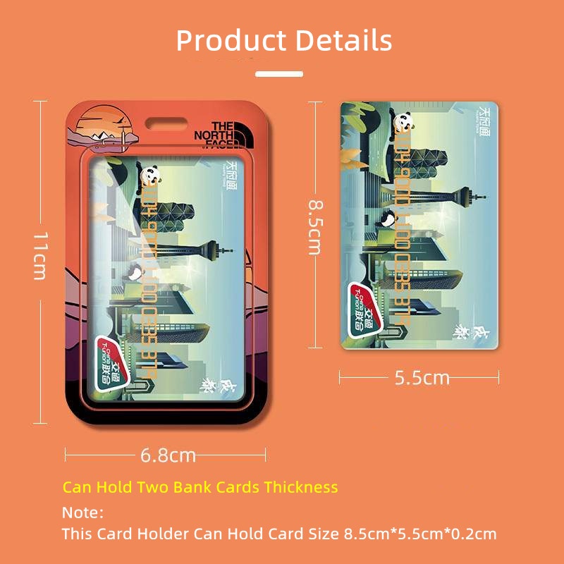 The North Face Card Holder Móc Khóa Đựng Thẻ ID/Thẻ ID Kiểu Đơn Giản Tiện Dụng