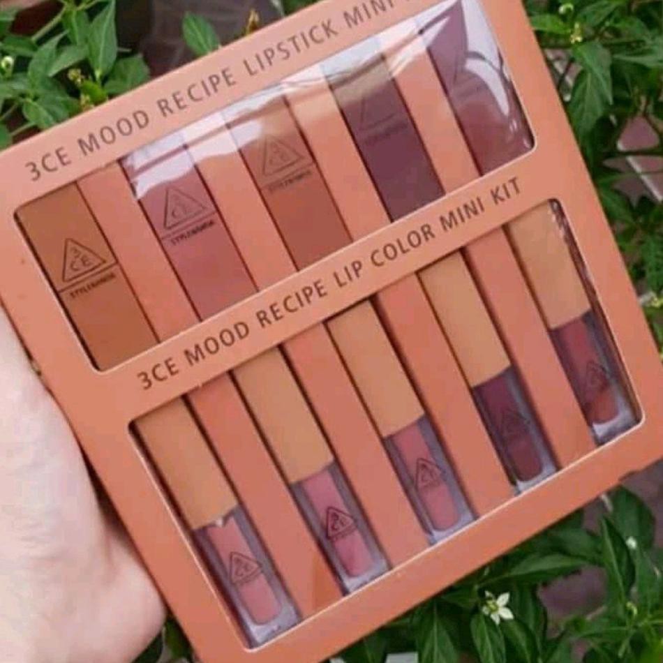 (Hàng Mới Về) Set 10 Son Môi 3ce Mini Màu Nude Hình Sô Cô La Độc Đáo