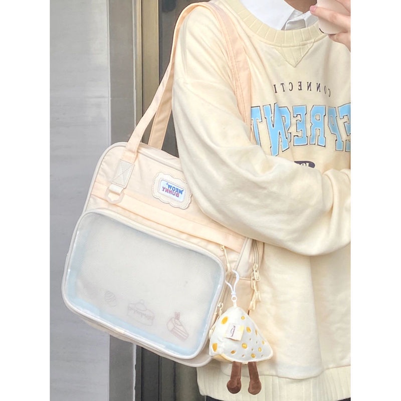 Túi tote canvas Sức Chứa Lớn In Hình Món Tráng Miệng Dễ Thương Cho Học Sinh Sinh Viên