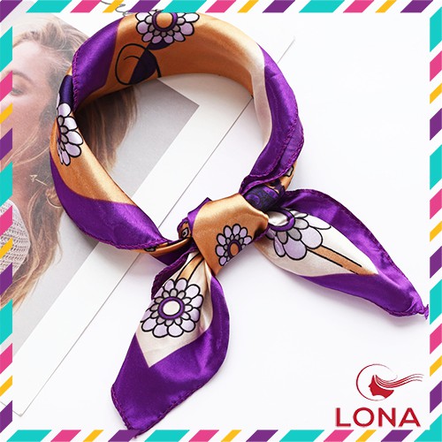 Khăn bandana lụa,khăn quàng cổ vuông 50 x 50 nhiều họa tiết,thời trang nữ bán chạy