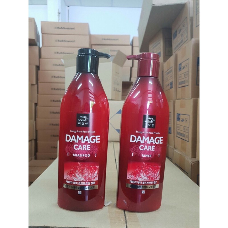 Dầu Gội/ Dầu xả Mise En Scene Damage Care 680ml- Chuyên gia chăm sóc &amp; phục hồi hư tổn