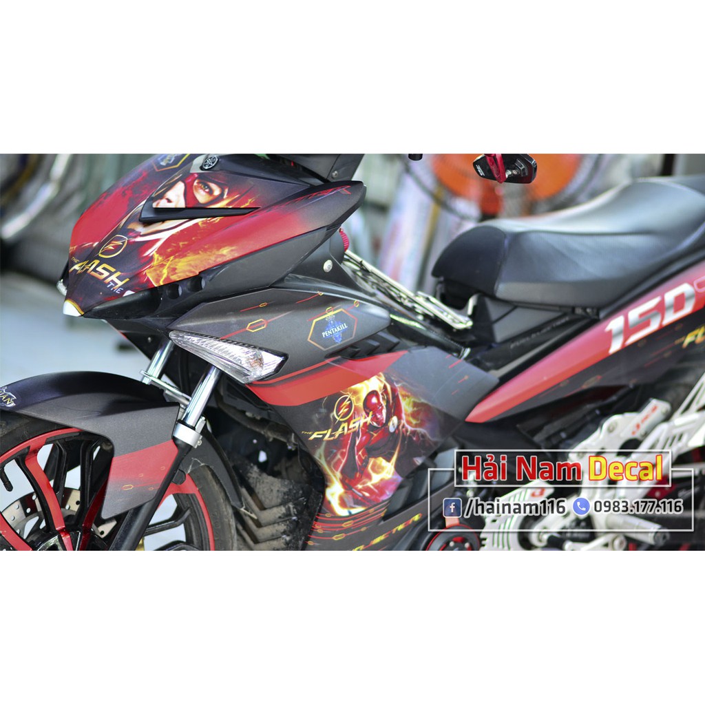 Tem Trùm Exciter 150 Đen Đỏ The Flash
