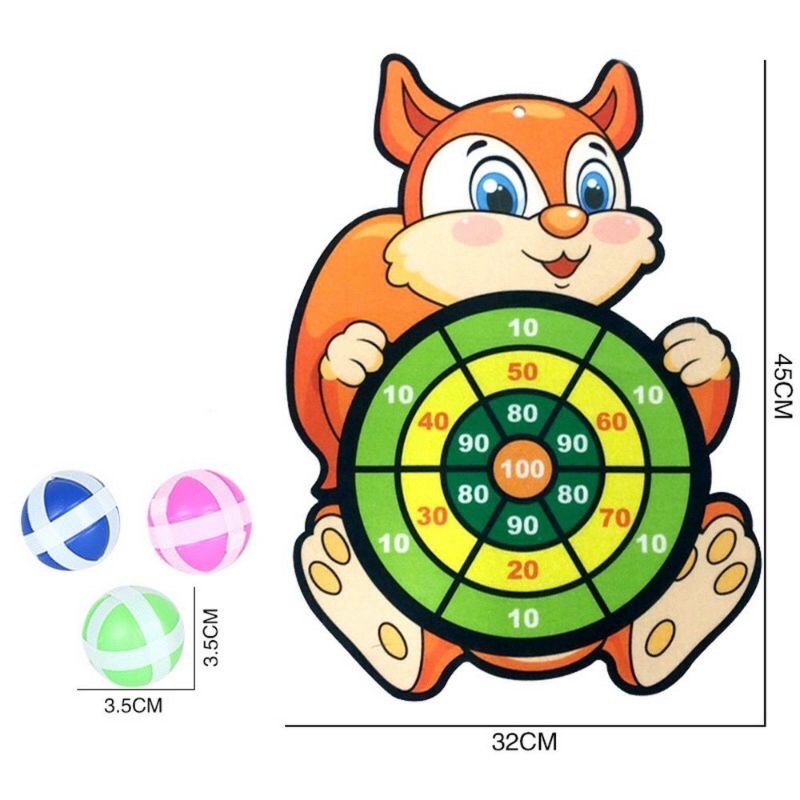 Bảng phi tiêu banh gai bóng dính Noel Giáng Sinh con vật