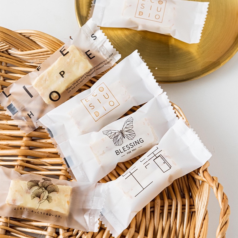 200 túi đựng kẹo nougat 4x9cm mix 5 mẫu