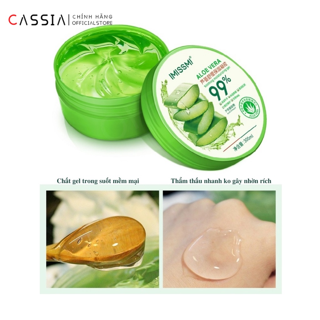 [Tặng mặt nạ] Gel Lô Hội Nha Đam Aloe vera Dưỡng Da Đa Năng , Dưỡng Ẩm Kiềm Dầu, Nâng Tone, Trẻ Hóa Da 99% 300g