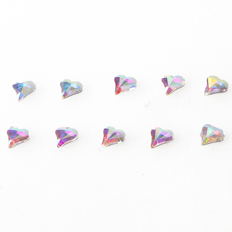 Bộ 10 Đá Đính Trang Trí Móng Tay Hình Trái Tim