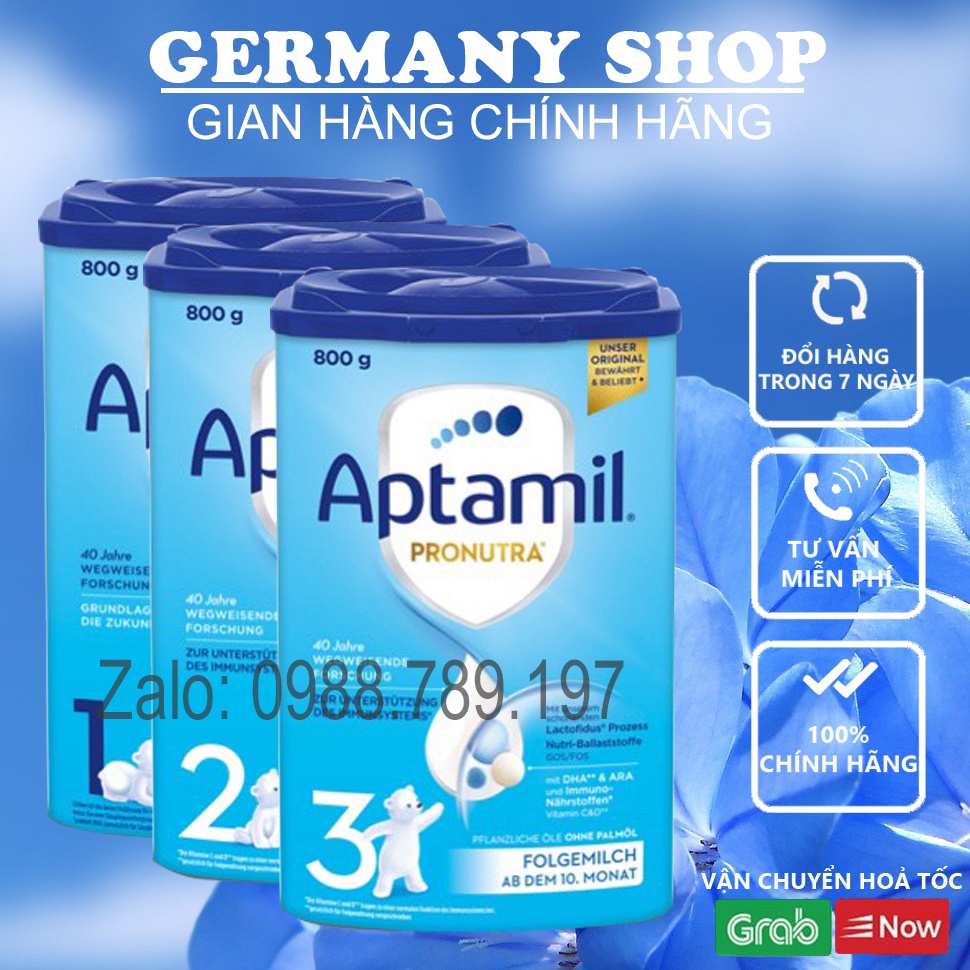 Sữa Aptamil pronutra Đức (aptamil xanh Đức) 800g số 1-2-3