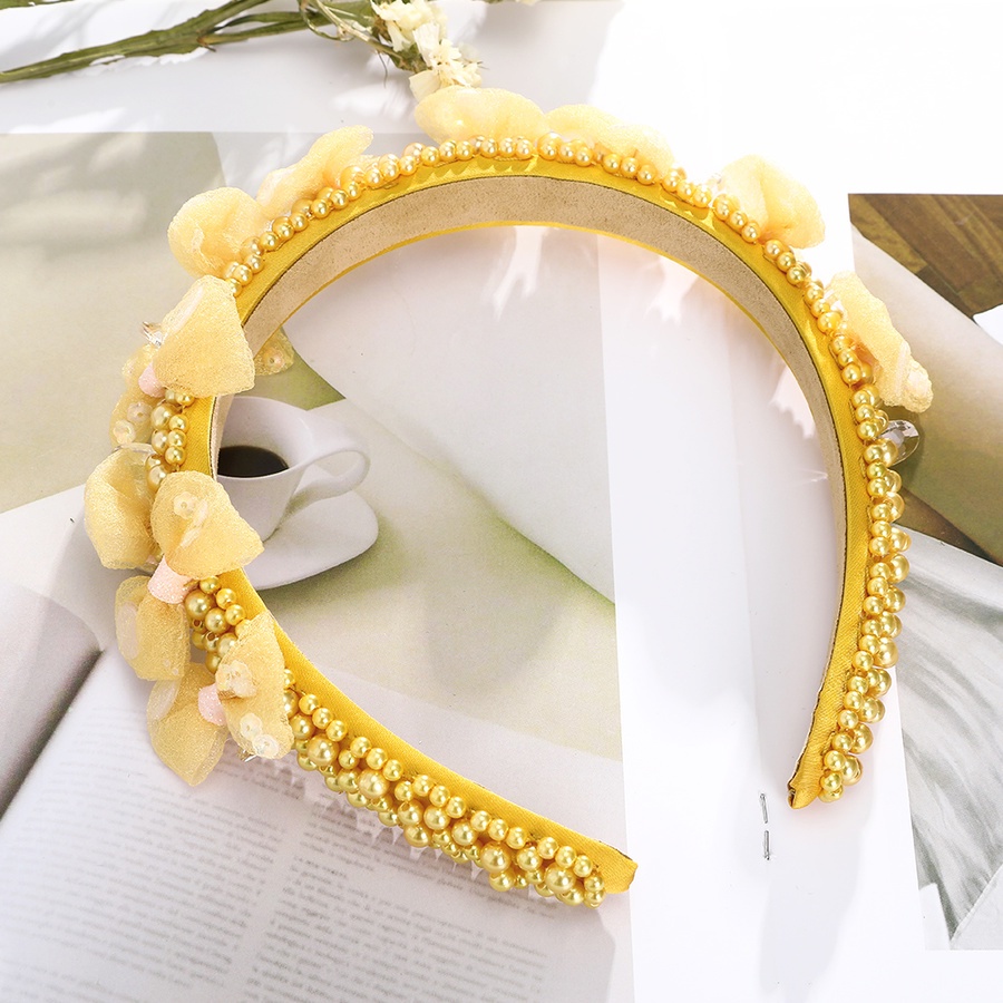 Băng Đô Cài Tóc Hình Nơ Đính Hạt Ngọc Trai Giả Toàn Bộ Cho Nữ