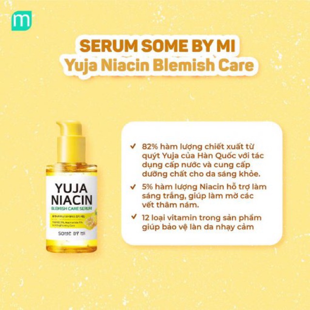 SERUM VÀ KEM DƯỠNG SOME BY MI YUJA NIACIN BLEMISH CARE