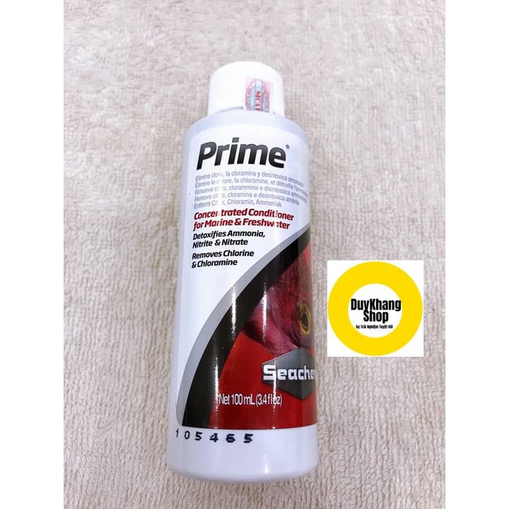 Prime Seachem 100ml, Dung Dịch Khử Độc Trong Nước Cấp Tốc Của Mỹ Cho Hồ Mới, Dưỡng Cá, Mang Lại Sự An Toàn Cao Cho Hồ Cá