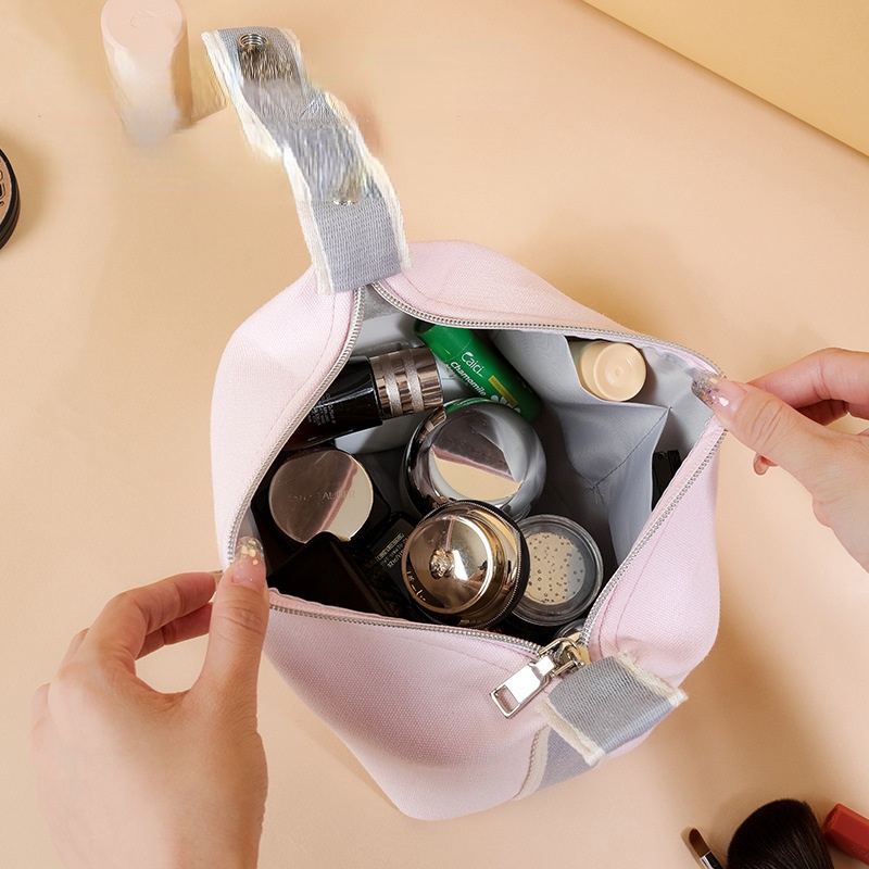 Túi Đựng Mỹ Phẩm Cỡ Lớn Bằng Vải canvas Phong Cách Hàn Quốc