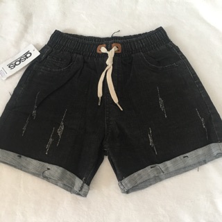 Quần short jean lưng thun co dãn