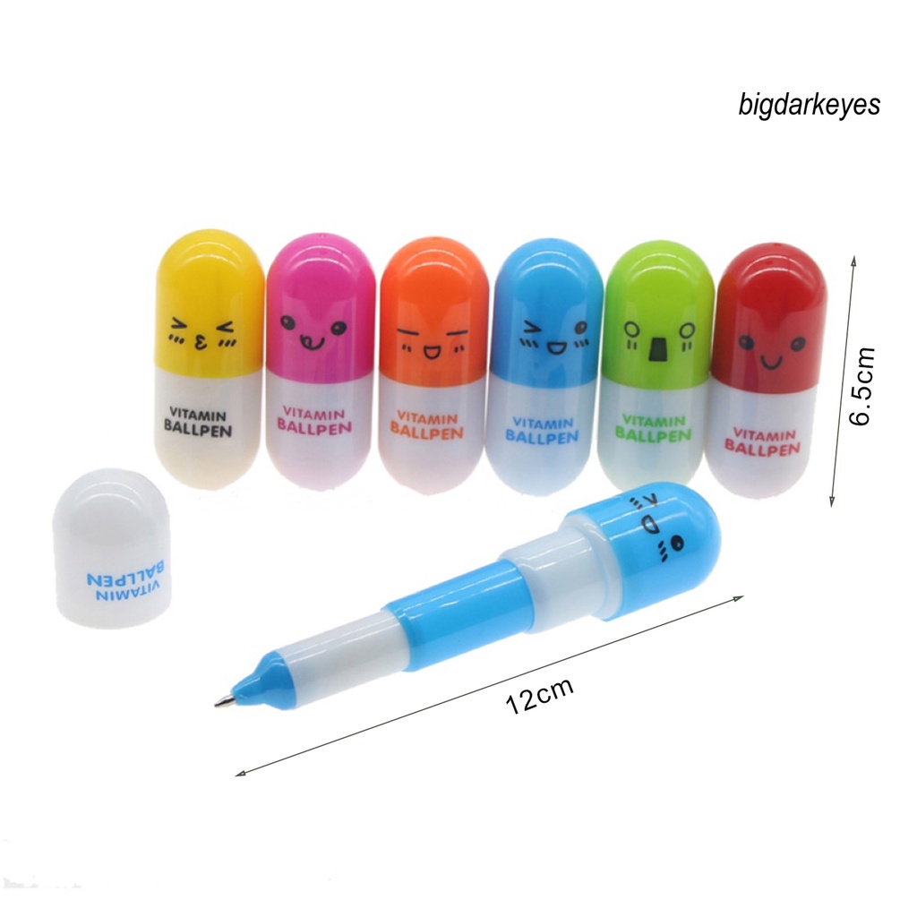 Bút Bi Hình Viên Thuốc Hoạt Hình Dễ Thương Có Thể Thu Gọn Tiện Dụng Cho Học Sinh/Văn Phòng
