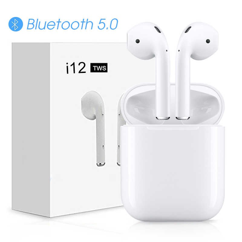 Tai nghe bluetooth Inpods i12 TWS điều khiển cảm biến-Tai nghe không dây âm thanh HIFI cho Android & IOS