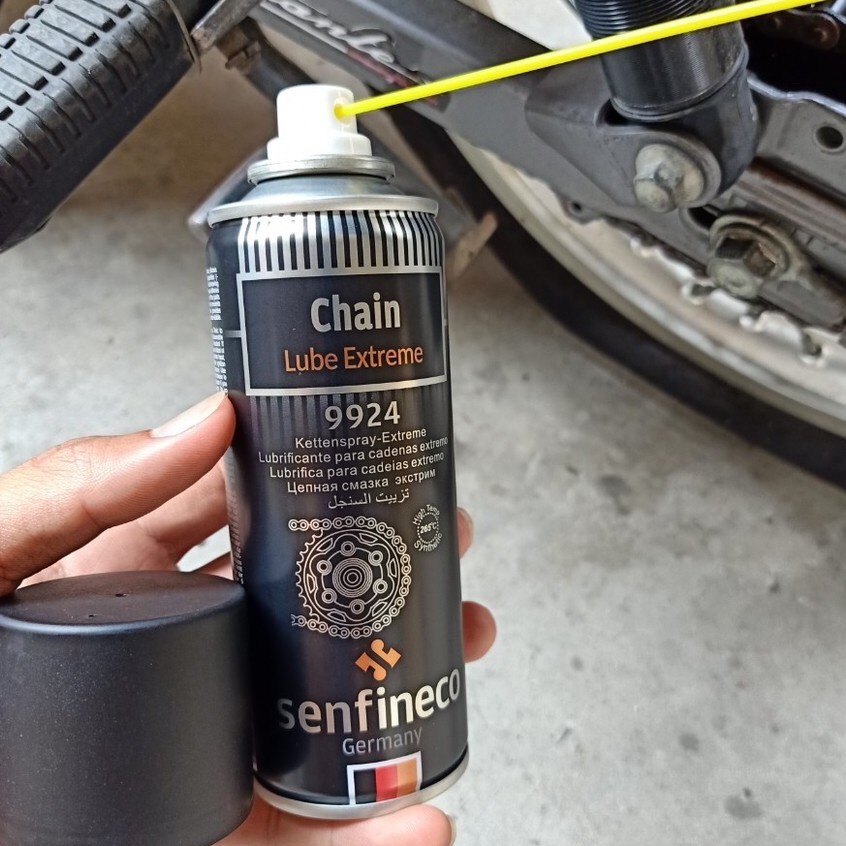 Senfineco 9924 Xịt Dưỡng Sên Không Văng Bôi Trơn Tốt - Chain Lub Extreme 200ML