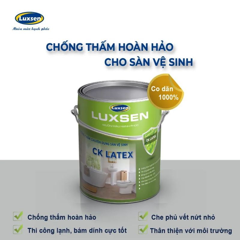 Sơn chống thấm chuyên dụng Luxsen CK latex