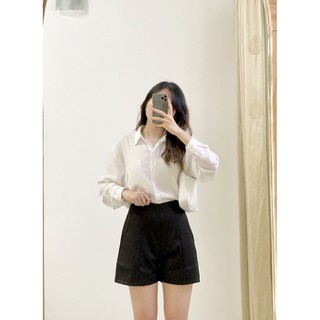 Áo sơ mi đũi mềm basic