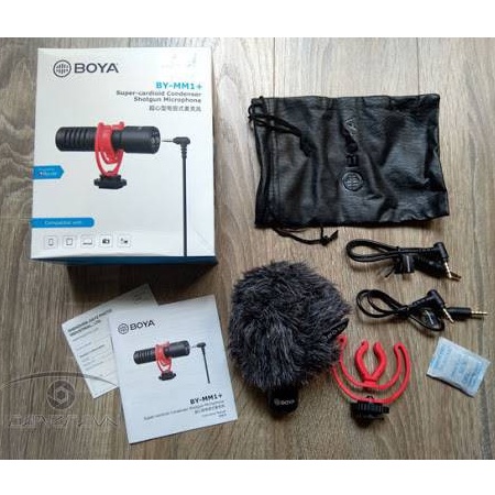 Micro BOYA MM1 / BOYA MM+ thu âm cao cấp cho Máy Ảnh, Máy quay DSLR và Điện Thoại