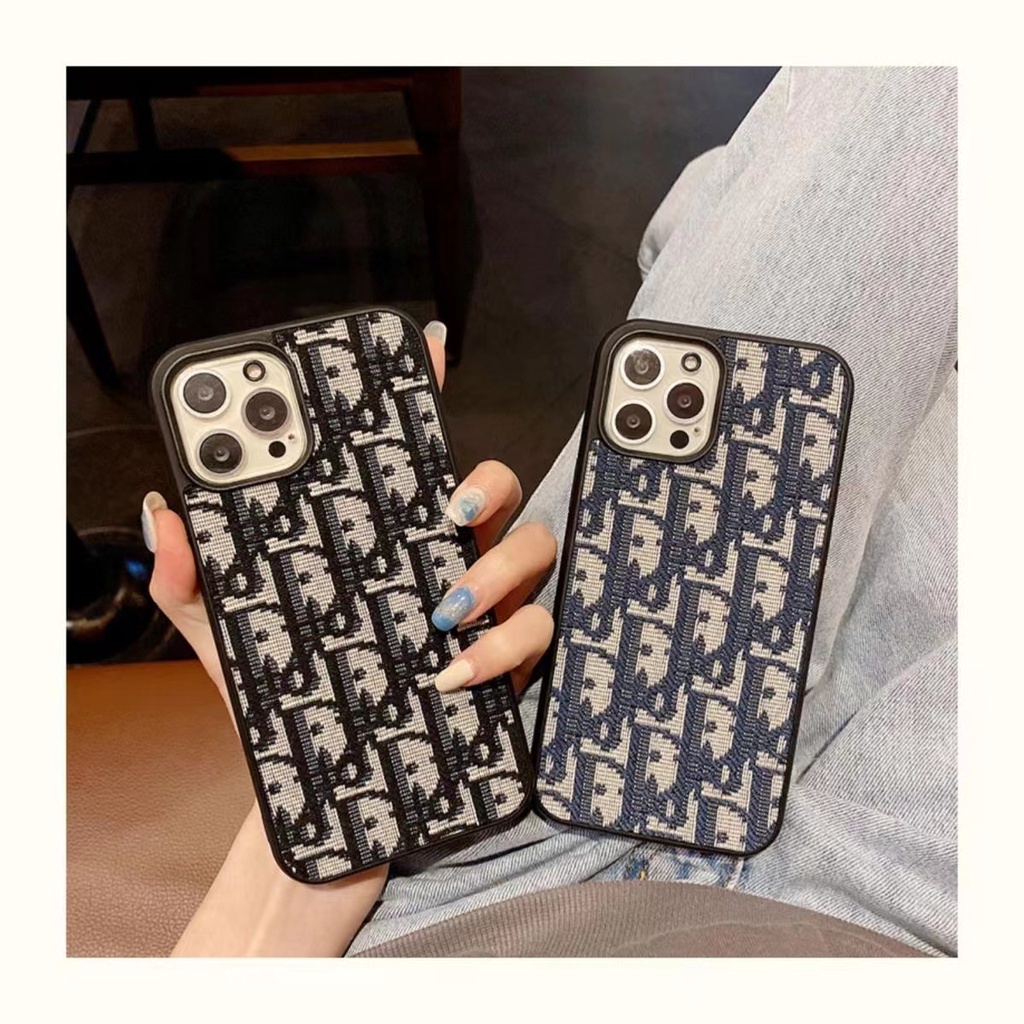 Ốp Điện Thoại Da Thêu Họa Tiết Cho iphone 14 14promax 14pro 13 pro max 13mini 12 pro max 11 x 6sp 7 8 plus xr xs max