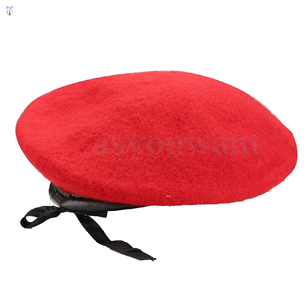Nón Beret Vải Dạ Phong Cách Quân Đội Vintage Cho Nam Và Nữ