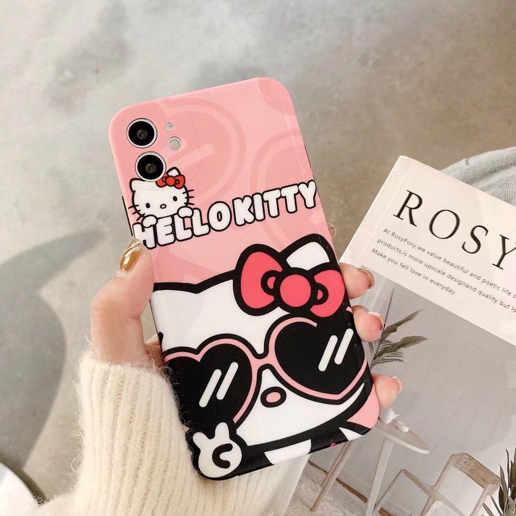 Hợp iphone case 12/12mini/12pro/12pro max/11/11pro/11pro max/xs max/xr/xs/x/8/7/8plus/7plus G Hello Kitty  Ống kính bảo vệ trọn gói