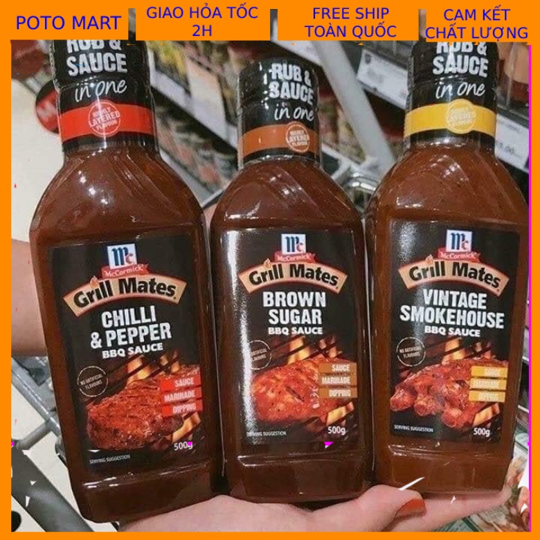 Sốt Ướp Thịt Nướng BBQ GRILL MATES 500 gr