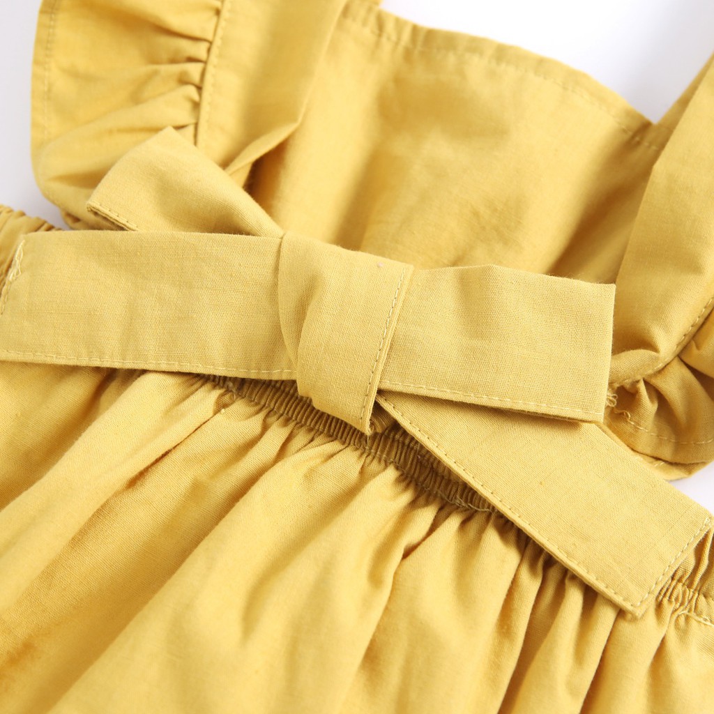 Áo liền quần Sanlutoz cotton sát nách kiểu công chúa mùa hè dễ thương cho bé