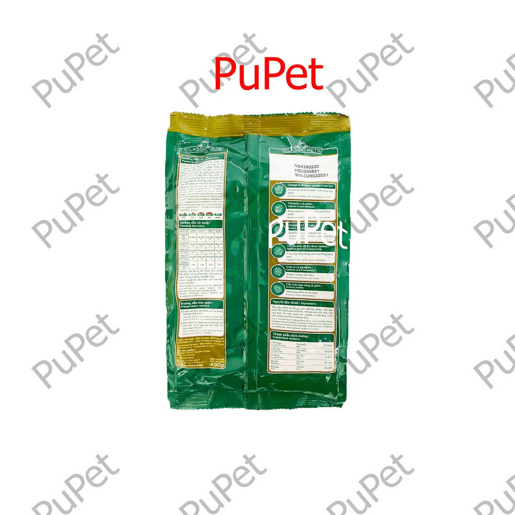 Thức Ăn Cho Chó Con Classic Pets Vị Sữa Hạt Khô Gói 400G - PuPet Shop