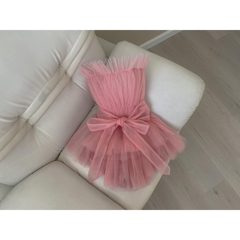 Đầm Xoè Nơ Hồng -  Set Pink Girl