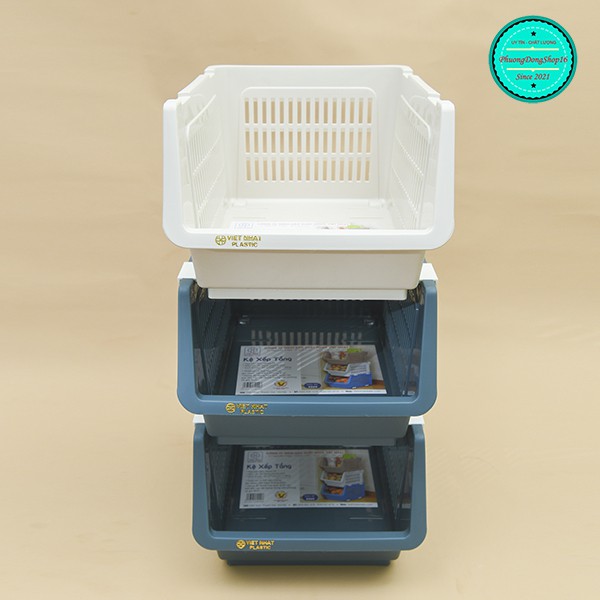 Kệ đựng ấm chén, bát đĩa, gia vị nhà bếp, đồ nhà tắm, và các vật dụng khác, kệ xếp tầng Chính hãng Việt Nhật Mã 5569