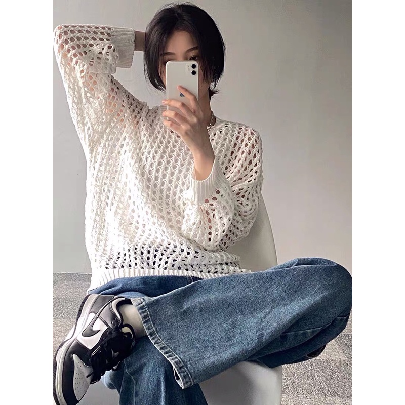 Áo Len Thời Trang Lưới Áo Thu Đông Dài tay - Seolah Fashion