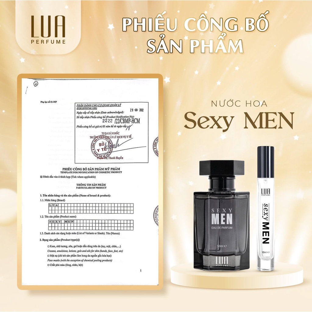 [Chính hãng] Nước hoa nam Sexy Men 50ml Lua Perfume