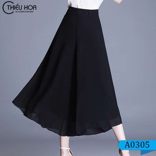 Quần Giả Váy Chiffon Thời Trang Trung Niên Thiều Hoa A0305