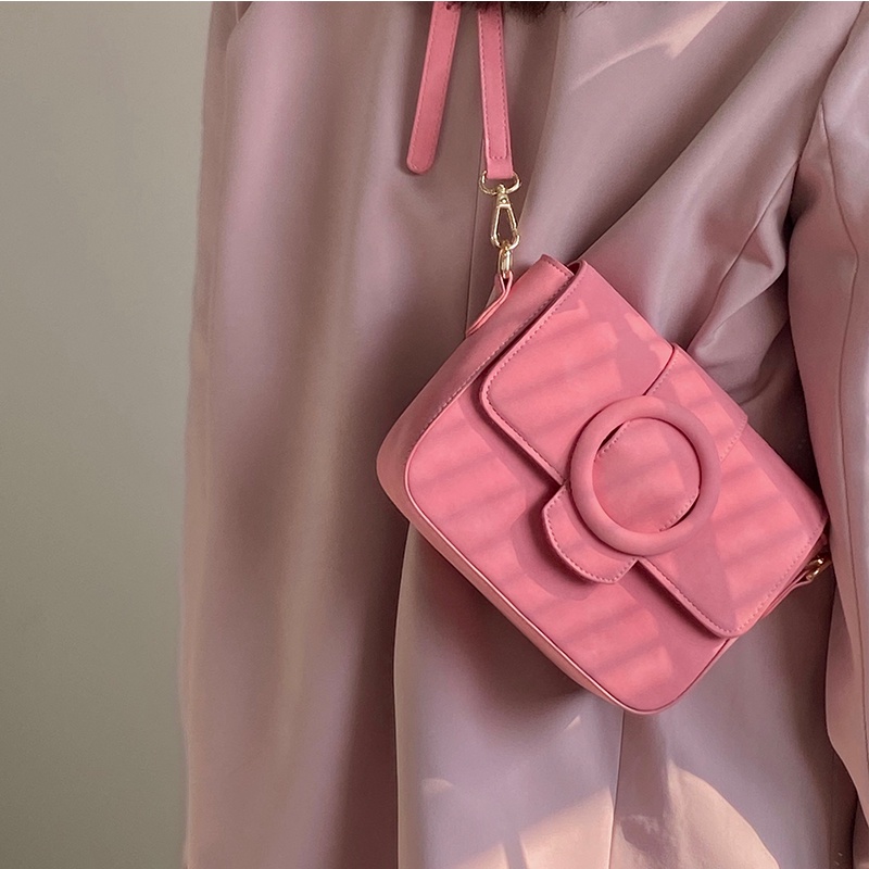 Túi Đeo Chéo Hình Vuông Cỡ Nhỏ Màu Macaron Xinh Xắn