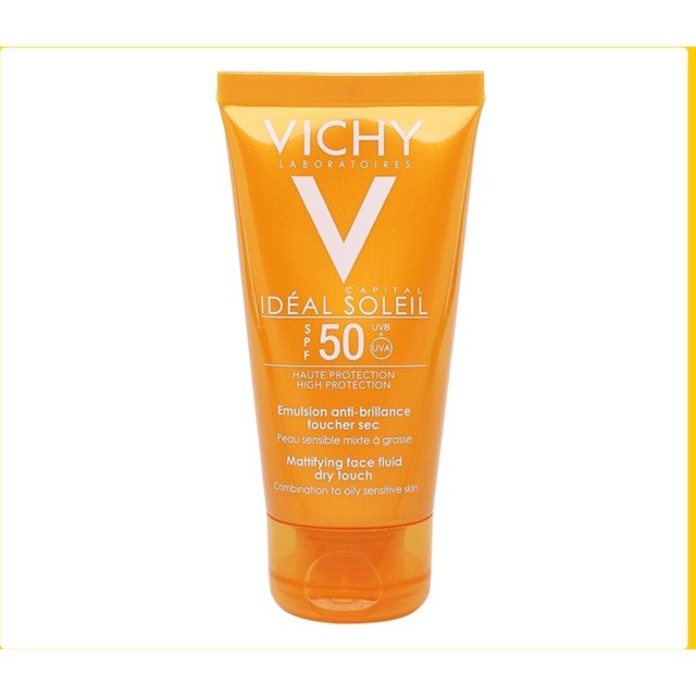 Kem chống nắng Vichy bảo vệ da mặt,không gây nhờn rít SPF50-50ml (Nhà thuốc Amipharma) - FREESHIP 99k