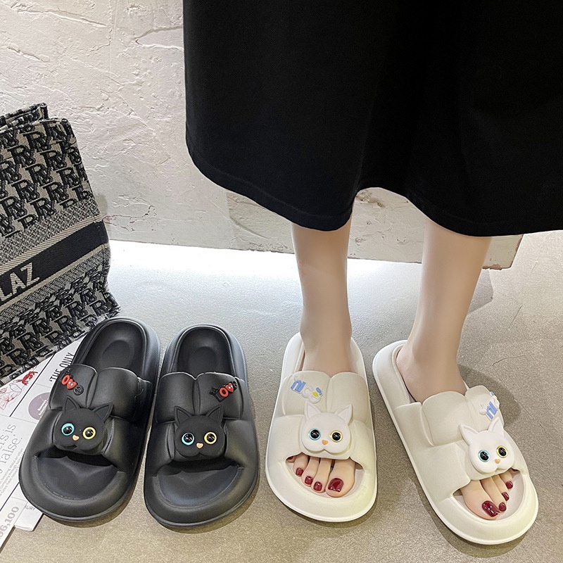 Dép Lê Nữ Mặt Mèo Siêu Xinh Đế 3cm 8819