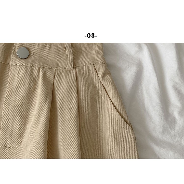 Quần Short nữ Ống rộng Màu trơn Lưng cao Form rộng Ulzzang Hàn Quốc Quần sooc nữ trơn Cạp cao Thời trang