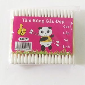 Tăm Bông Cán Gỗ Gấu Đẹp ( Gói 100 Que ) Chất Lượng