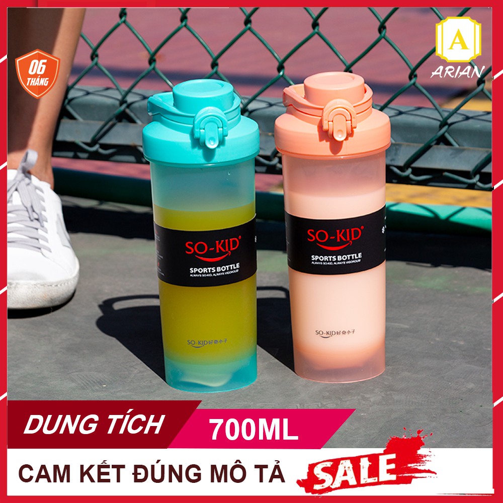 Bình Nước Thể Thao Cao Cấp Dung Tích 700ml Phù Hợp Đi Tập Gym