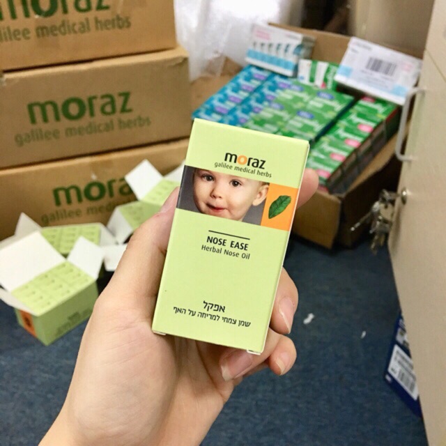 Dầu nose moraz trị ngạt mũi, cảm lạnh thảo dược của do thái