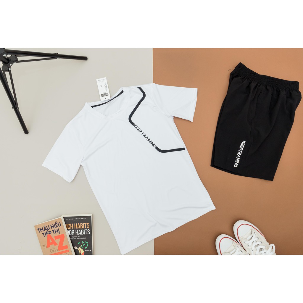 Bộ thể thao nam mùa hè FATINO chất thun lạnh tập gym sport BTT01 | BigBuy360 - bigbuy360.vn